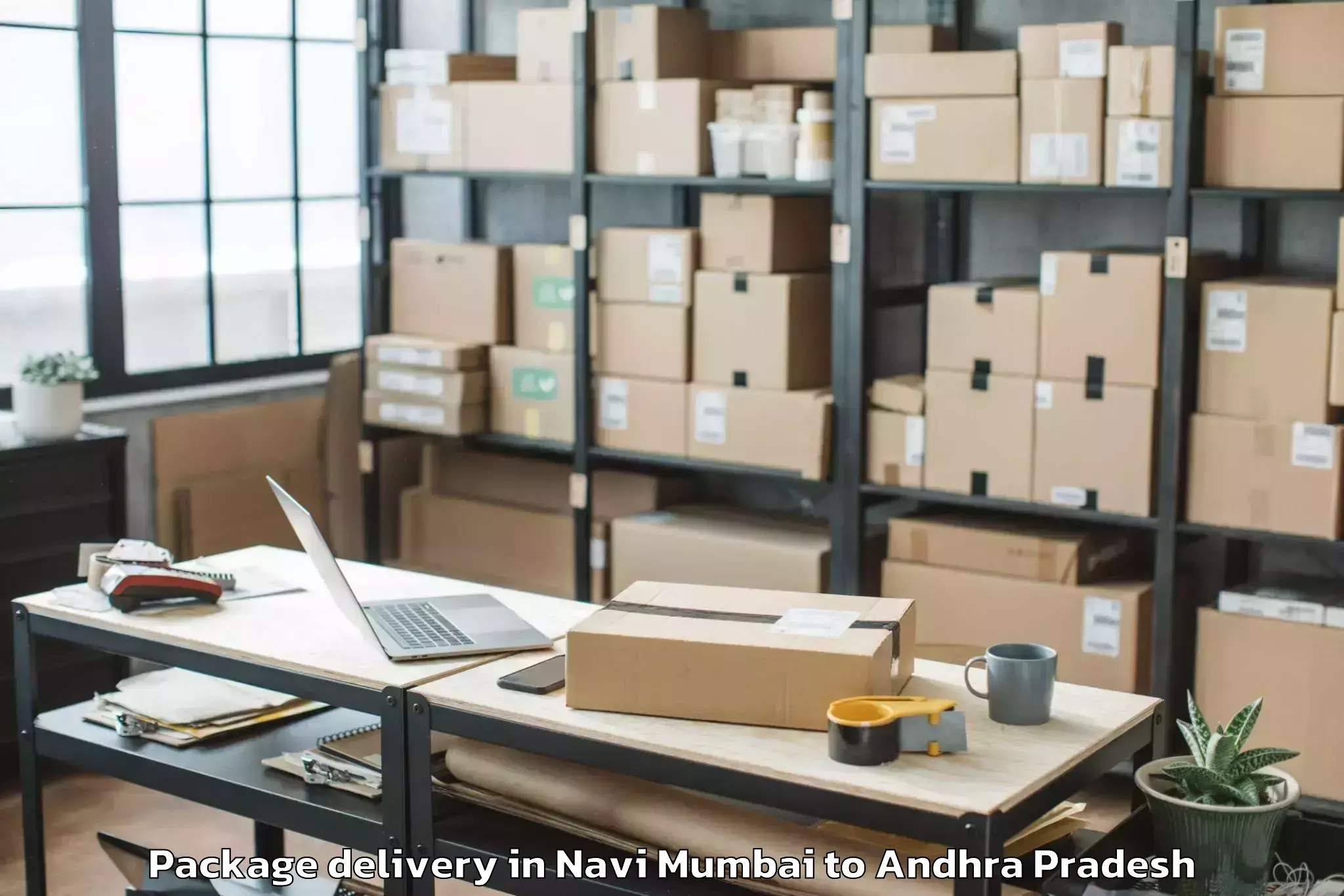 Top Navi Mumbai to Bondapalli Package Delivery Available